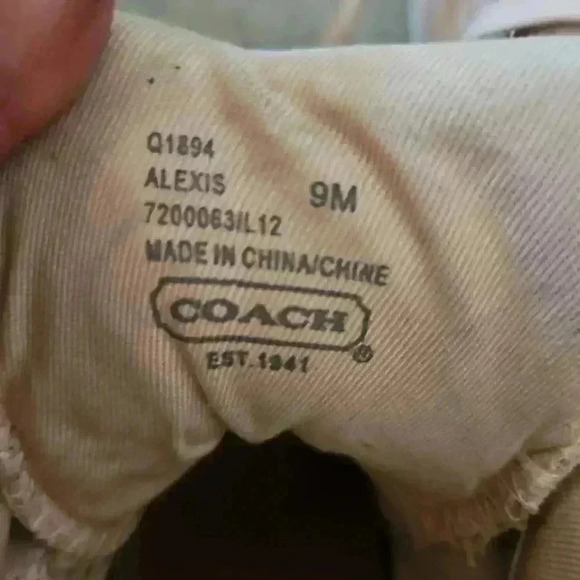 Coach Women's Pale Pink Alexis Suede Hidden Wedge Sneaker  9 - Picture 10 of 16